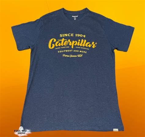 New Caterpillar Tractor Navy Since Mens Vintage T Shirt Ebay