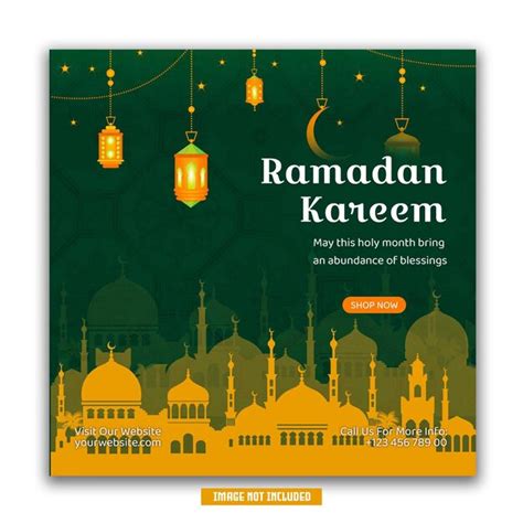 Premium Psd Free Psd 3d Ramadan Kareem Social Media Banner Template