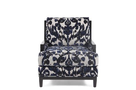 The shaina accent chair sports fun textures, including blue fringe around the edges of the seat, as well as a pretty pattern thanks to its checkered blue, white, and. Tapestry Patterned Contemporary 37" Accent Chair | Mathis ...