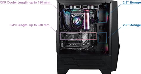 Order Now Msi Mag Forge 100r Gaming Pc Case Redtech Computers