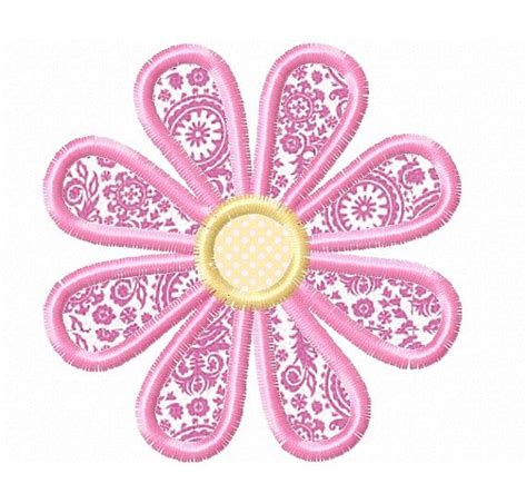 Daisy Applique Machine Embroidery Design With Images Embroidery Designs