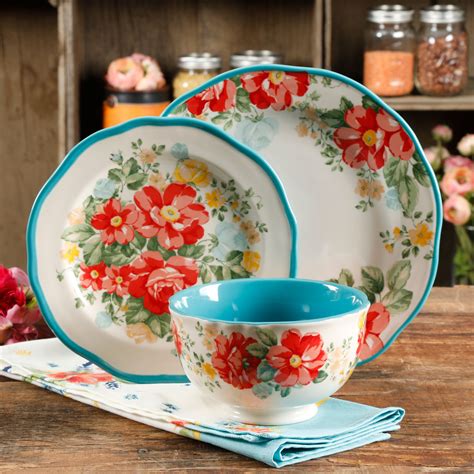 Shop pioneer woman's & more. The Pioneer Woman Stoneware Vintage Floral Dinnerware, 12 ...