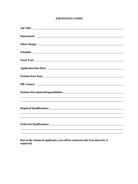 Job Posting Request Form Fill Out And Sign Online Dochub