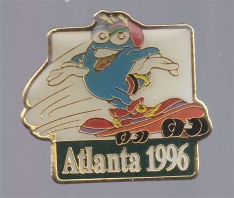 1996 Atlanta Izzy Skate Board Olympic Pin Skateboard Ebay