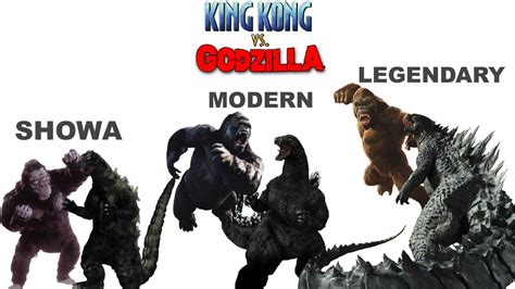 Handles the whole godzilla vs kong debate question perfectly. King Kong vs. Godzilla Different Eras by SP-Goji-Fan on ...