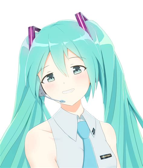 Smiling Miku Vocaloid Anime Pigtail Passion