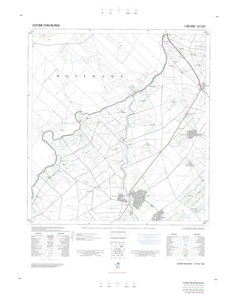 2327bb Tom Burke Map By Chief Directorate National Geo Spatial