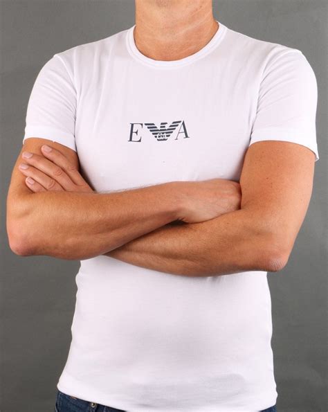 Emporio Armani Monogram T Shirt White 80s Casual Classics