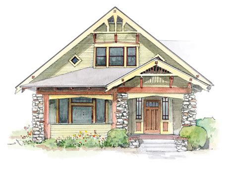Craftsman house plans are based on the thinking of english designers, including john ruskin and often the façade will include more than one gable end, with triangular knee braces lending interest. Bungalow Gables - Arts & Crafts Homes and the Revival ...