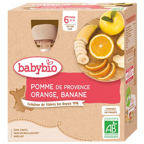 Apple Orange And Banana Organic From 6 Months Od Babybio