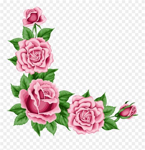 Pink Rose Border Images Pink Rose Border Clip Art Wallpapers Vrogue