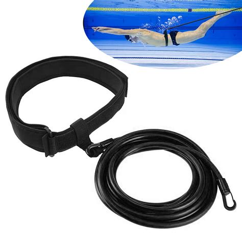 Adjustable Swim Training Belt Resistance Elastic Belt Swimming Safety