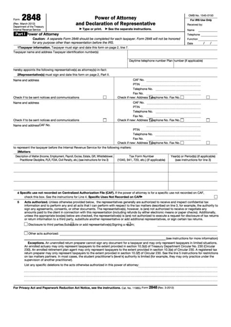 Where To Sign On Power Of Attorney Form 2848