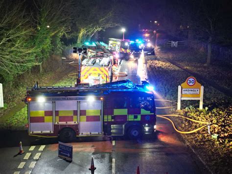 Ardingly High Street Closes Overnight As Firefighters Tackle Blaze At