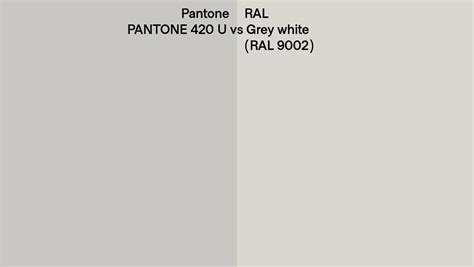 Pantone U Vs Ral Grey White Ral Side By Side Comparison