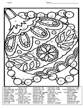 Spanish Christmas Color By Number Coloring Page 2 Forms With