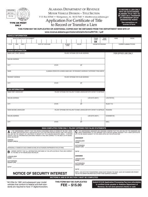 2012 Form Al Mvt 20 1 Fill Online Printable Fillable Blank Pdffiller