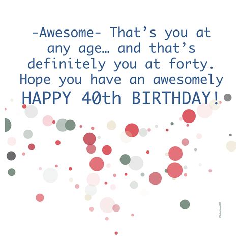 Digital 40th Birthday Wishes Greeting Card Pantone Colors