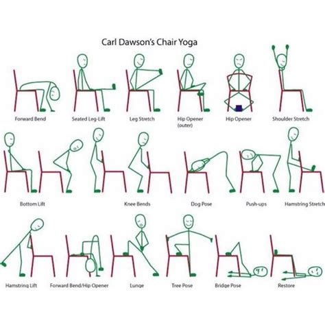 Senior Citizen Chair Yoga For Seniors Printable Chair Stretch