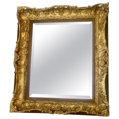 Elegant Large Gold Leaf Carved Mirror At 1stdibs Large Gold Leaf Mirror