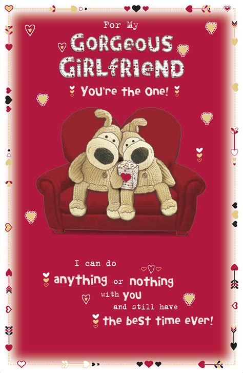 Boofle Gorgeous Girlfriend Valentines Day Card Cards