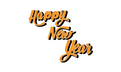 Simple Happy New Year Writing Design Happy New Year 14525095 Vector