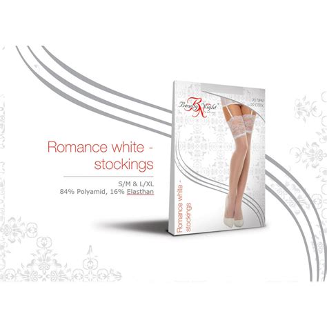 bn romance stockings white 20den vanity island hot