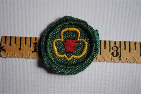 Vintage Girl Scouts My Troop Merit Badge Trefoil Silver Etsy