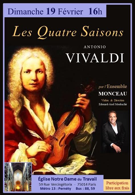 Concert Les Quatre Saisons De Vivaldi à Paris Dimanche 19 Février 2023