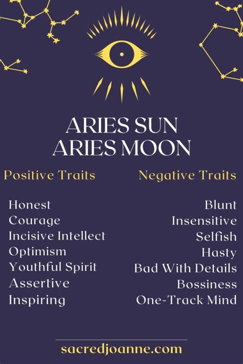 Aries Sun Aries Moon Reckless Confidence Sacred Joanne