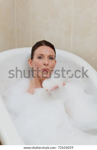 Beautiful Woman Taking Bath Stock Photo Edit Now