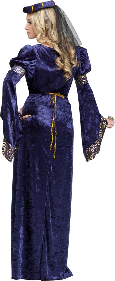 C934fw Renaissance Maiden Purple Medieval Deluxe Women Halloween Costume Outfit Ebay