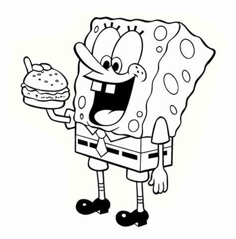 SpongeBob Free Coloring Pages for Kids - Coloring Pages