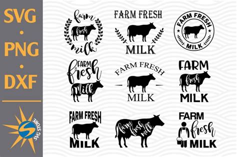 Farm Fresh Milk Svg Png Dxf Digital Files Include Buy T Shirt Designs