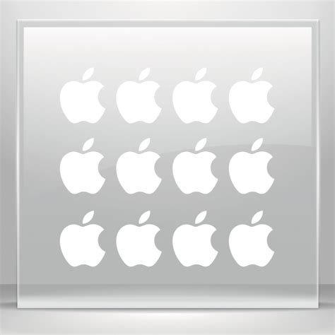 Simple Color Vinyl Apple Logo Stickers Factory