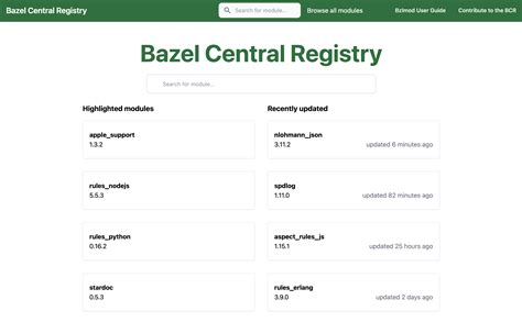 Bazel Central Registry Launched! - Bazel