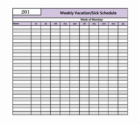 Vacation Schedule Template 2016 New 9 Holiday Schedule Templates Free