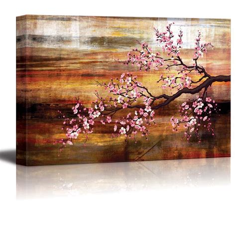 Abstract Canvas Art Cherry Blossom Giclee Print Modern Wall Decor