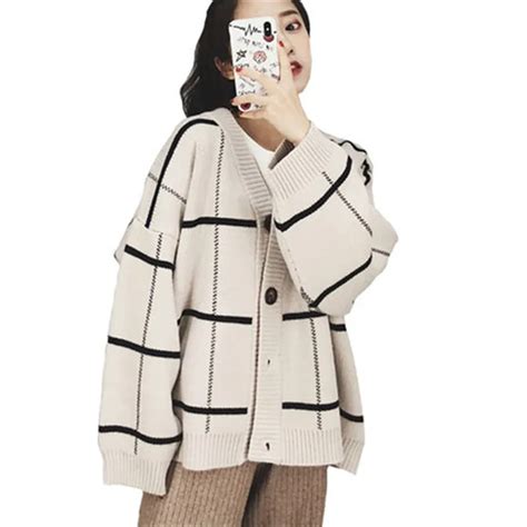 2018 New Chic Knit Cardigan Sweater Female Short Spring Autumn Loose