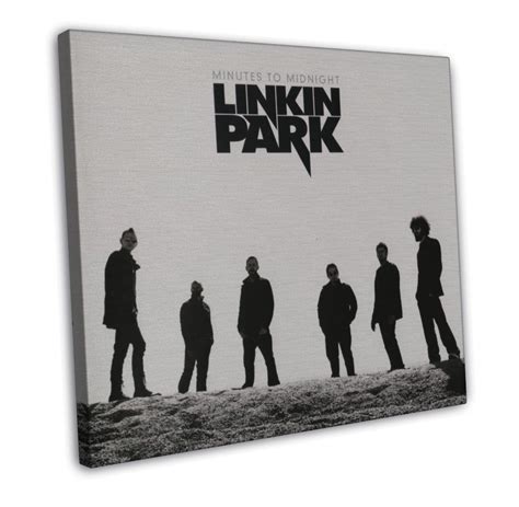 Linkin Park Rock Band Art 20x16 Framed Canvas Print Decor