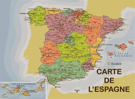 Carte Espagne ≡ Voyage Carte Plan