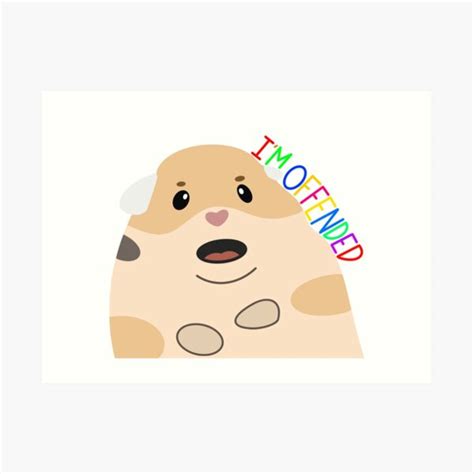 Offended Hamster Meme Art Print For Sale By Leahjam Redbubble