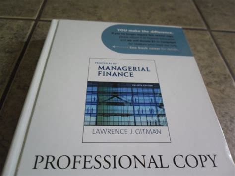 Principles Of Managerial Finance Gitman Lawrence J 9780321524133 Abebooks