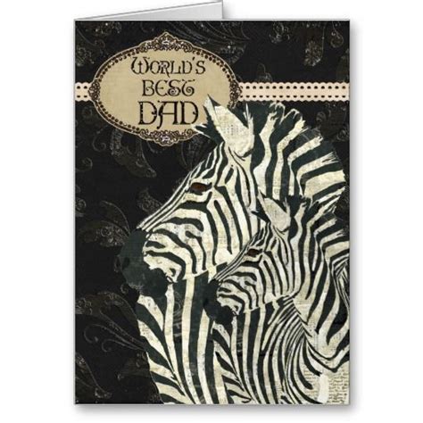 Grab one of these super cute printable fathers day cards to celebrate dad this year on father's day! Zebras Black Elegant Father's Day Card | Zazzle.com | Cool cards, Zebras, Cards