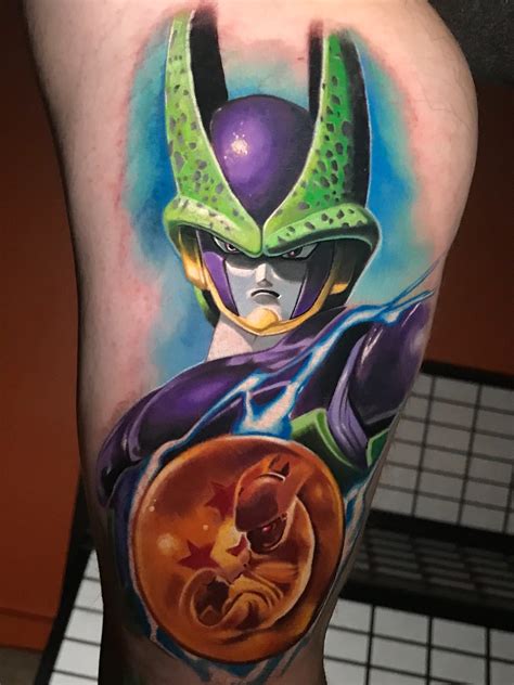 Perfect Cell Part Of A Dbz Villains Sleeve By Ben Ochoa At Depiction Tattoos In Arlington To