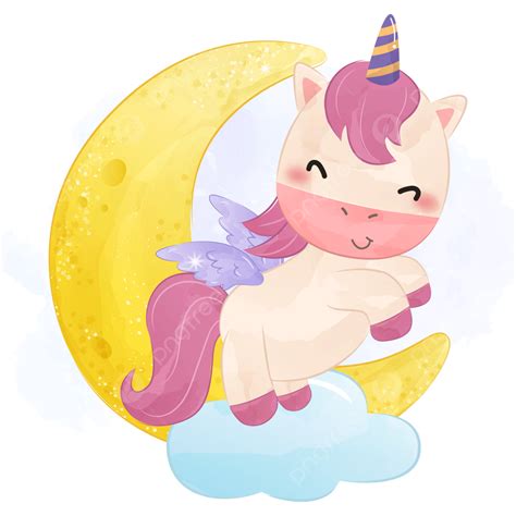 Unicorn Watercolor Vector Png Images Cute Unicorn In Watercolor