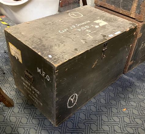 Wooden Military Box Southgate Auction Rooms