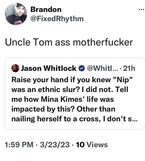 chronicles of racist liberals on twitter 📍“uncle tom ass motherfucker”