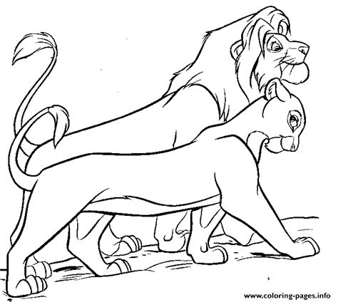 To get more picture similar to the picture given above you can check the next related images mufasa, nala and simba in front of the cave the lion king coloring page. Simba Walking With Nala 33bf Coloring Pages Printable