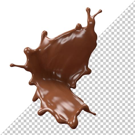Premium Psd Chocolate Milk Splash 3d Realistic